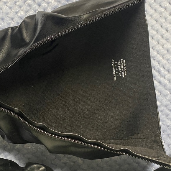 Tall Black Slouchy Zip-Up Boots, 9 - Picture 8 of 9